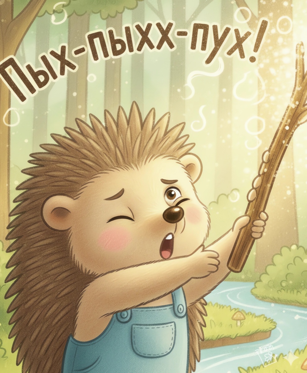 Тот самый момент, когда вера в чудо сталкивается с тишиной. Колючка очень старался, но палочка почему-то решила промолчать.
