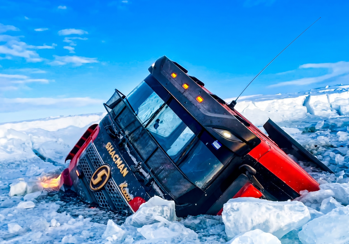 Русло реки как трасса: по этим временным дорогам везут всё