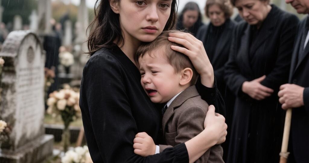 На похоронах мужа я едва удерживала своего шестилетнего сына от истерики, когда свекровь ударила его по лицу.