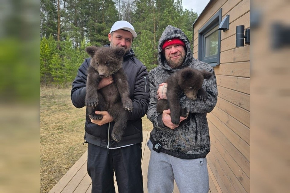    Джефф Монсон приехал к Кириллу Потапову и медвежатам в Сысерть. Фото: telegram-канал Кирилла Потапова