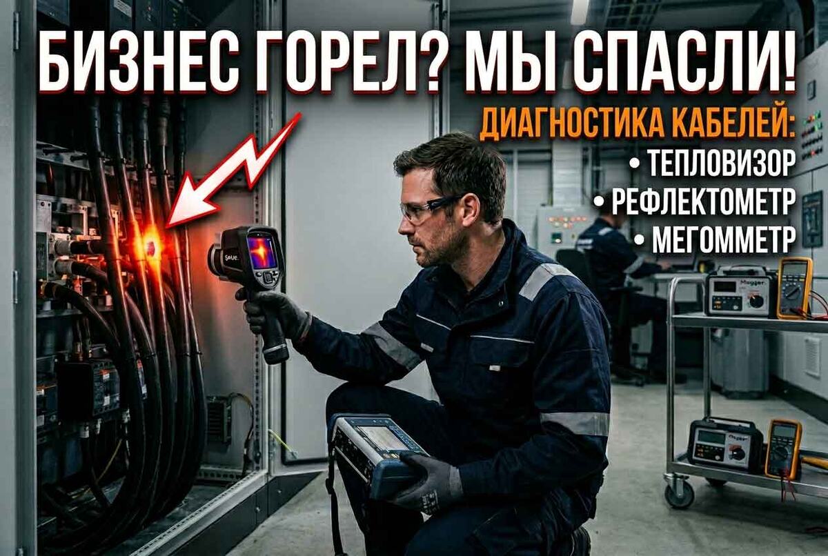 Диагностика кабельных сетей: как тепловизор, рефлектометр и мегомметр спасают бизнес от пожаров и простоев