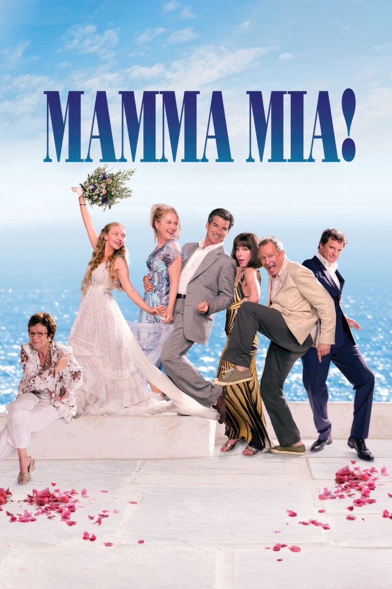 Постер к фильму "Мамма MIA! / Mamma Mia!" (источник: https://ru.kinorium.com/379588/gallery/poster/?photo=51829677) 