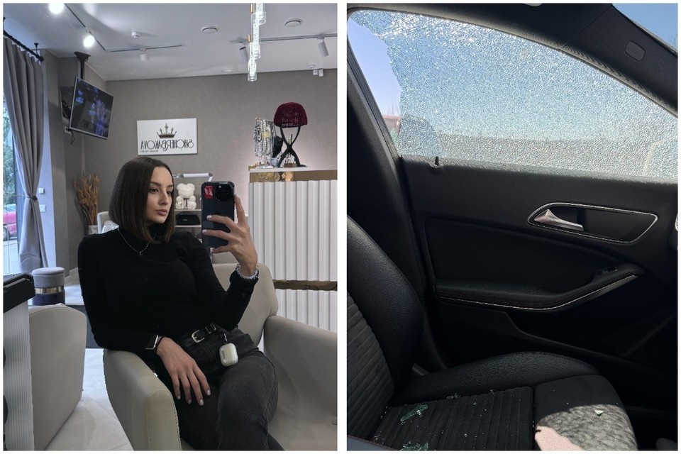    Неизвестные обстреляли машину сибирячки прямо во дворе дома. Фото: предоставлено Полиной Пузиной