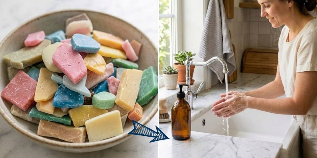 Умные хозяйки обмылки не выбрасывают: 3 минуты — и "чудо-средство" готово: бюджет спасён, руки — шёлк