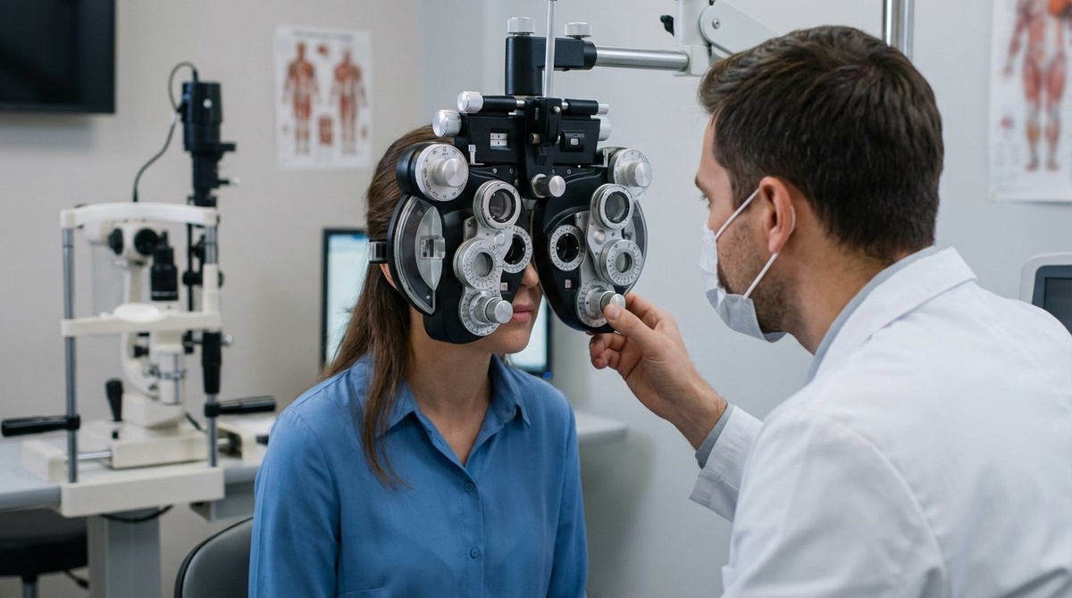     Приём у врача-офтальмолога / Сгенерировано с помощью ИИ