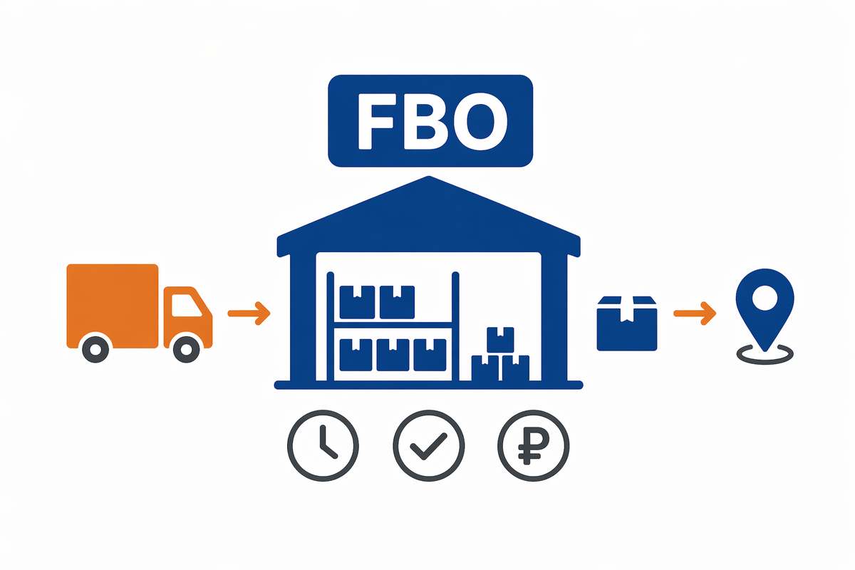 FBO Ozon — это когда товар хранится на складе маркетплейса и Ozon сам собирает, упаковывает и доставляет заказы. Разбираю как работает схема, сколько стоит хранение и кому FBO выгодна в 2026 году