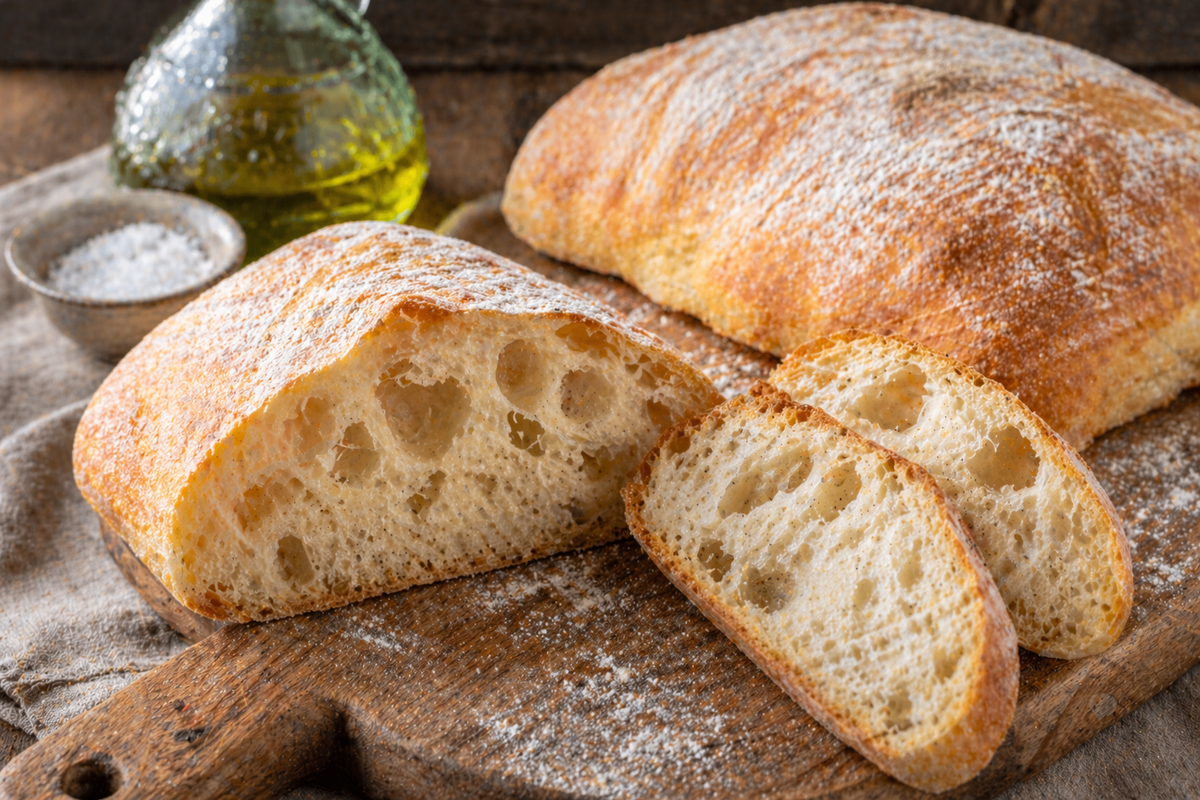 Чиабатта с крупными порами