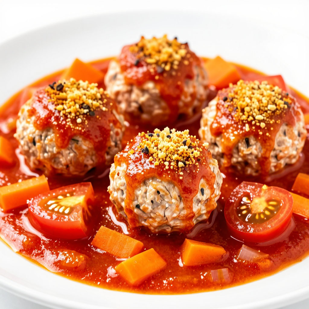 Фрикадельки из индейки в томатно‑овощной подливке