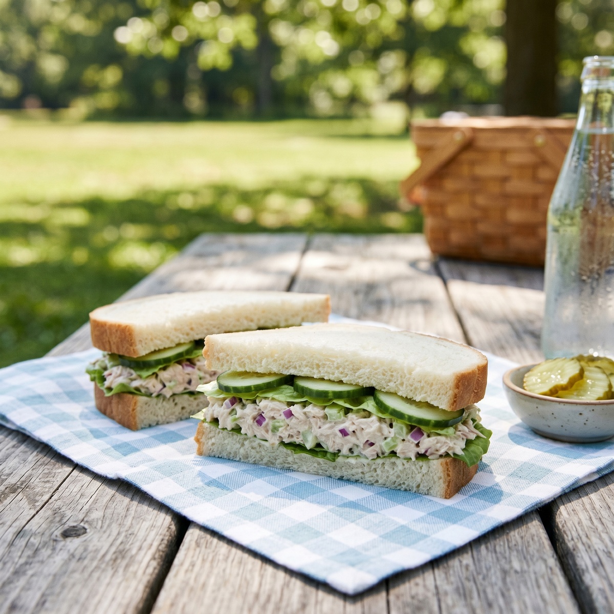 Свежие сэндвичи с нежной тунцовой начинкой и хрустящим огурцом!