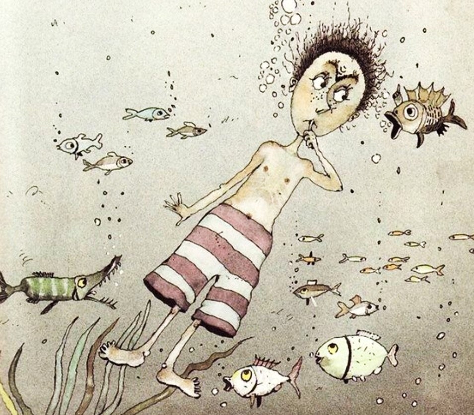 Иллюстрация из книги Григория Остера "Вредные советы". Художник - А. Мартынов.