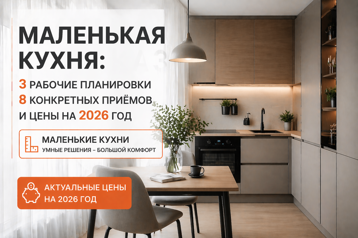 Кухня в хрущёвку: как выжать максимум из 5–6 квадратных метров 