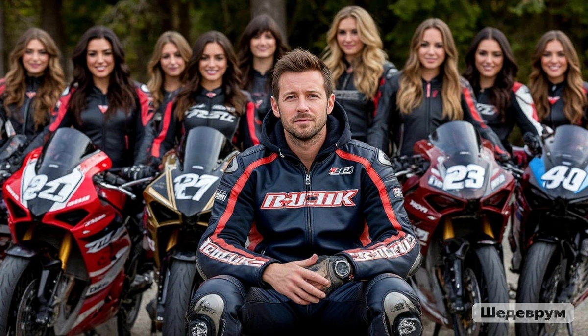 Даже один мужчина присоединился, видимо захотелось ему побыть в женском окружении мотоциклисток.😁