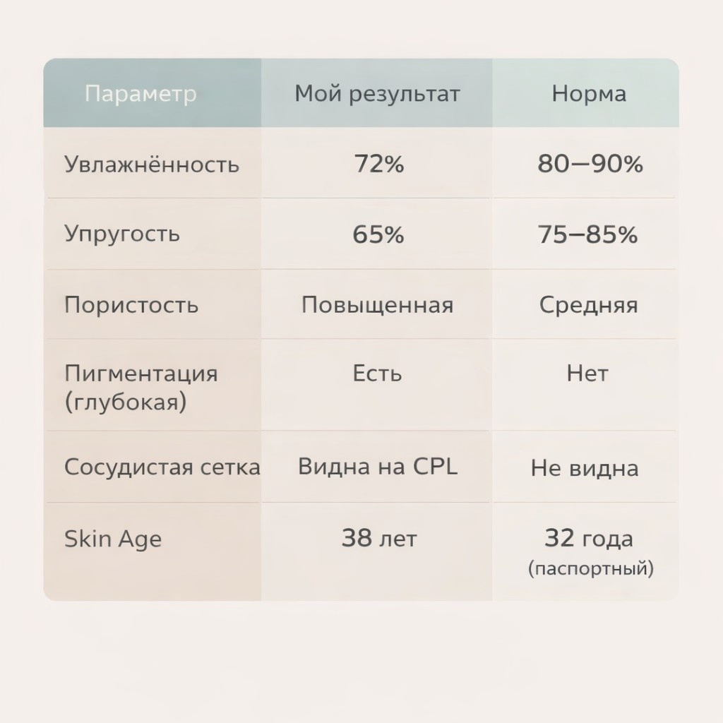 Диагностика на анализаторе кожи Meicet Pro A