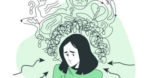 Иллюстрация навязчивые мысли