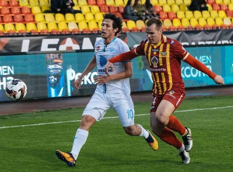    Футболисты «Челябинска» в Туле сыграли вничью с местным «Арсеналом». Фото ФК «Арсенал»