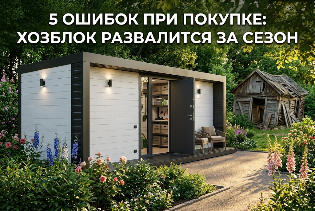    Главные ошибки, которые могут испортить ваш дачный хозблок за один сезон. hozblock