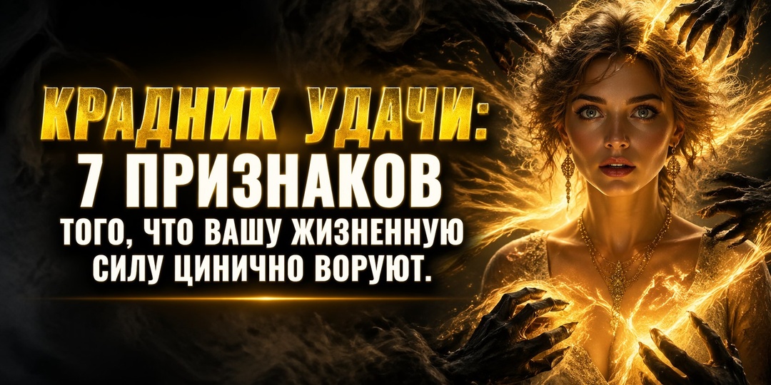Крадник удачи: 7 признаков того, что вашу жизненную силу цинично воруют.
