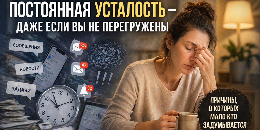 Почему появляется постоянная усталость - даже если вы не перегружены😓