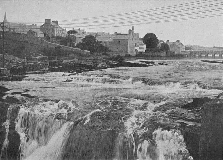 Вот так выглядели водопады Ассроу, преодолеть которые во время нерестового хода удавалось далеко не всем лососям