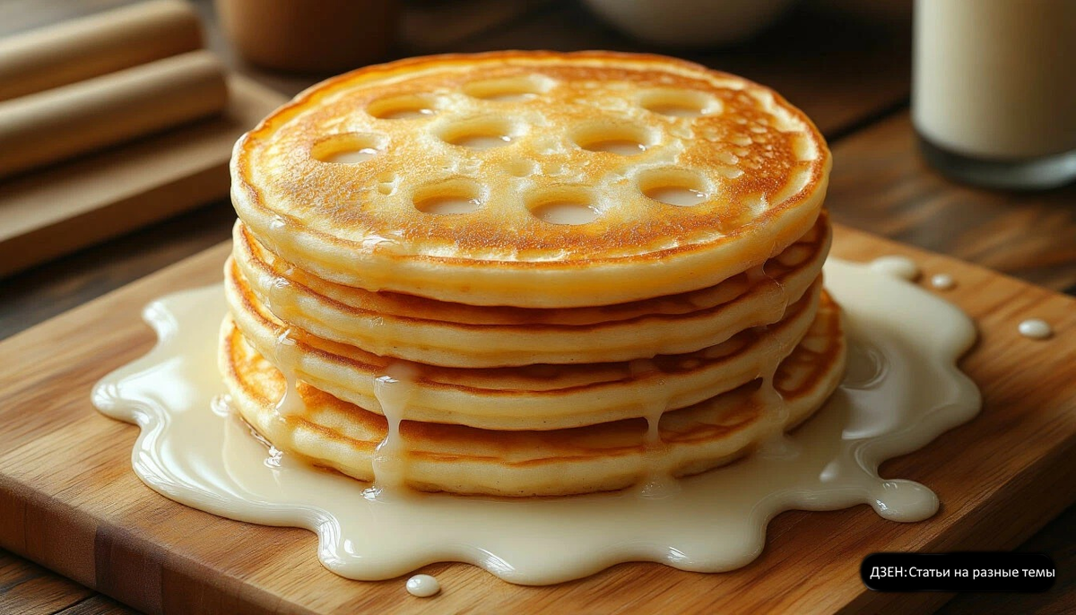 Рецепт блинов на молоке классический с дырочками