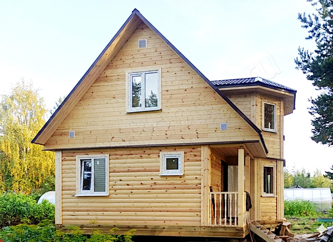 Дом из бруса в деревне Рикасиха