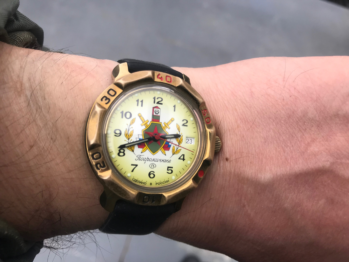 Часы командирские восток на моей руке