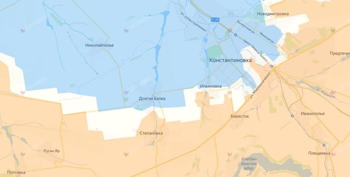 Карта СВО на 23 апреля 2026 года. ВС РФ выбили противника из Долгой Балка. Фото © divgen.ru