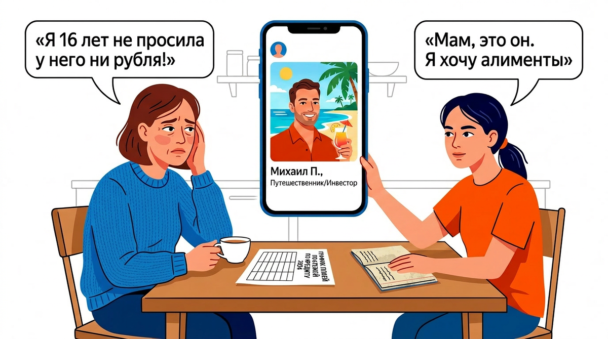 «Он должен 2 миллиона за 16 лет». Дочь нашла богатого отца и хочет алименты. Мать против: «Это унижение»