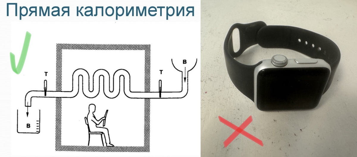 Корректно энергообмен не может быть оценён бытовыми гаджетами. Это нереально