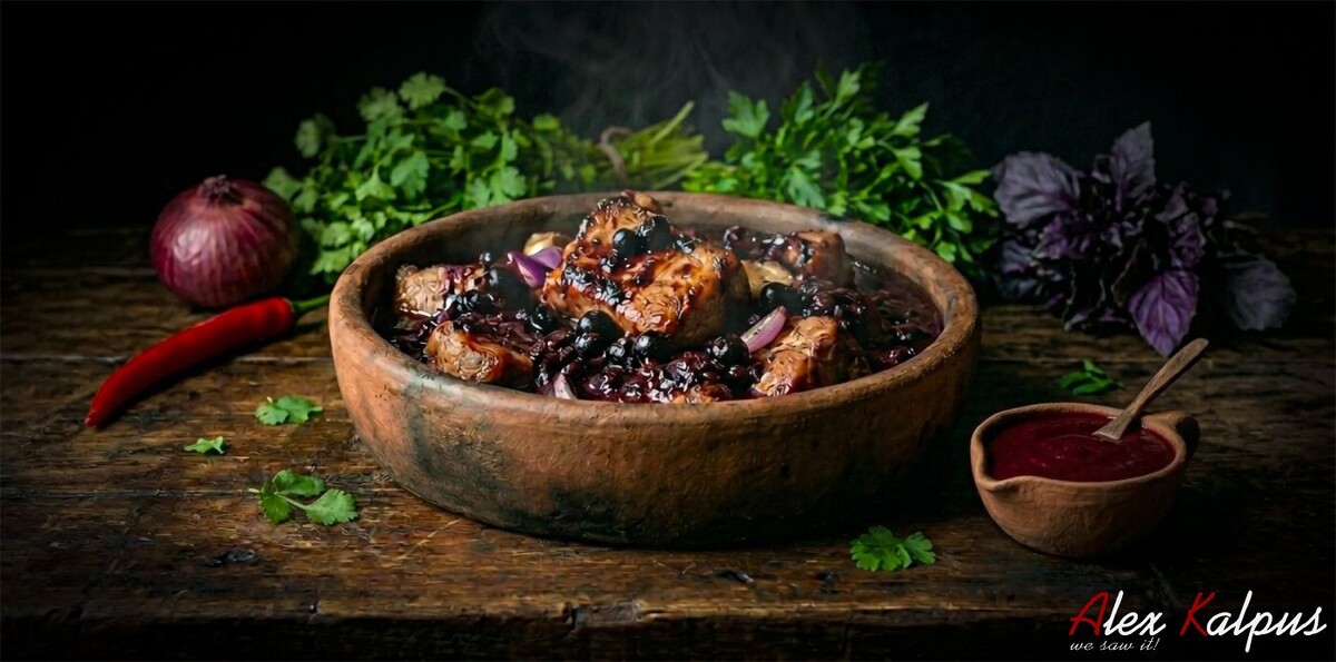 Секрет грузинских поваров: Свинина в завораживающем смородиновом сацебели