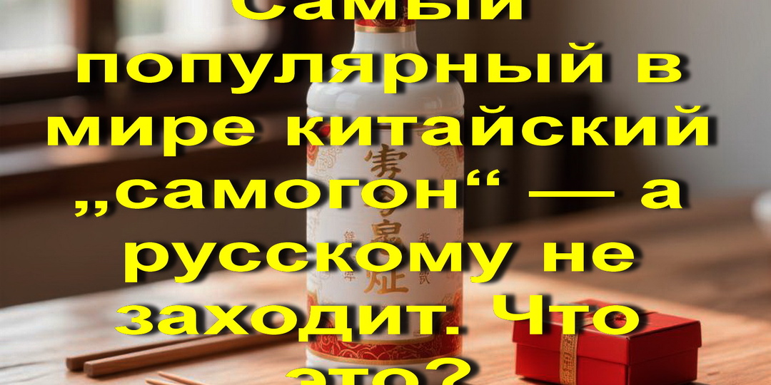 Самый популярный в мире китайский „самогон“ — а русскому не заходит. Что это?