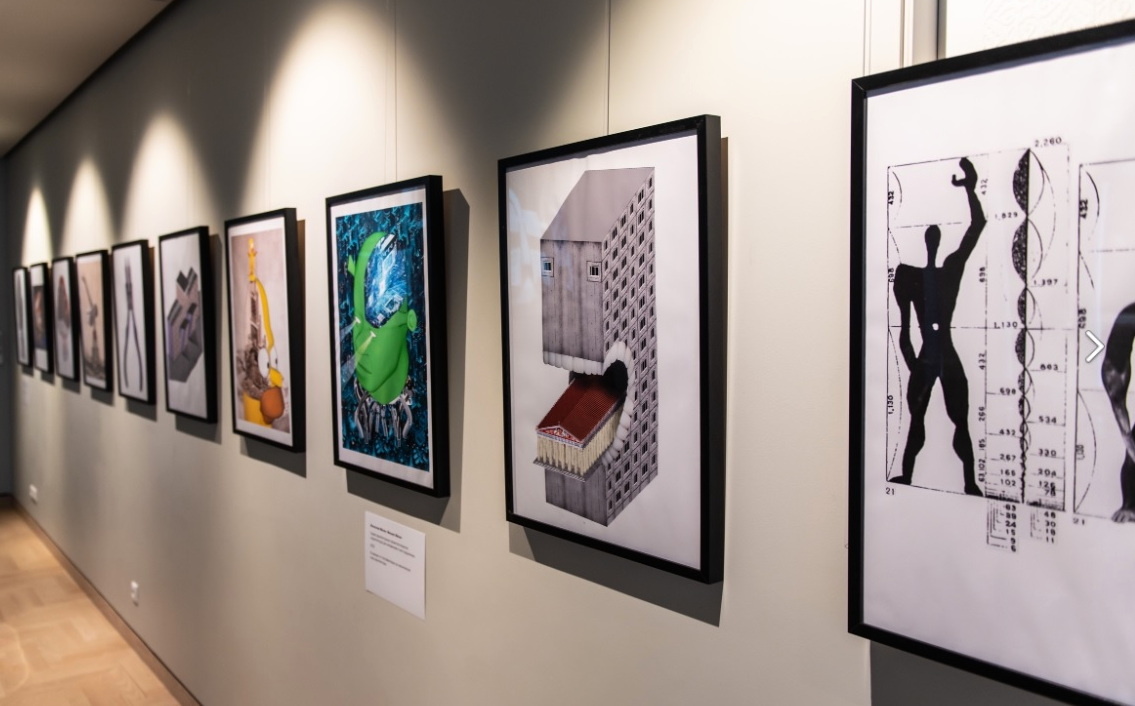 Новосибирская «бумажная архитектура». Выставка «Счастье как метод авангарда». Фото из ВК-сообщества "Кинотеатр "Победа"