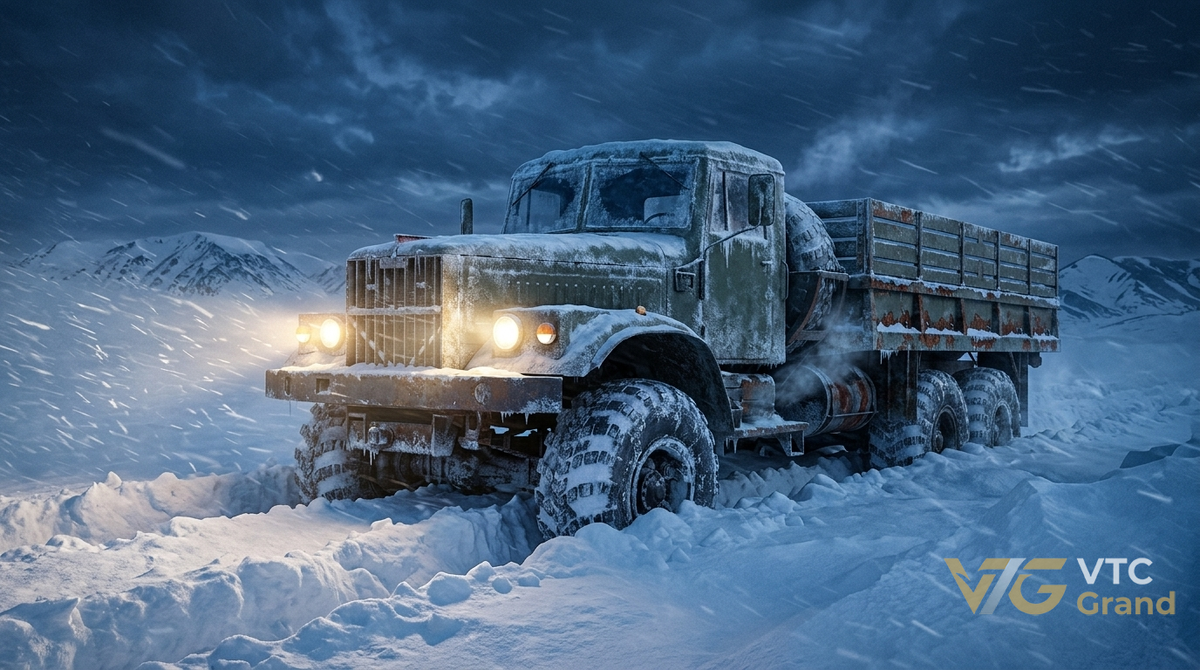Творческая стилизация VTC Grand (Concept Art / AI) на основе реального грузовика (референс) от АвтоКРАЗ