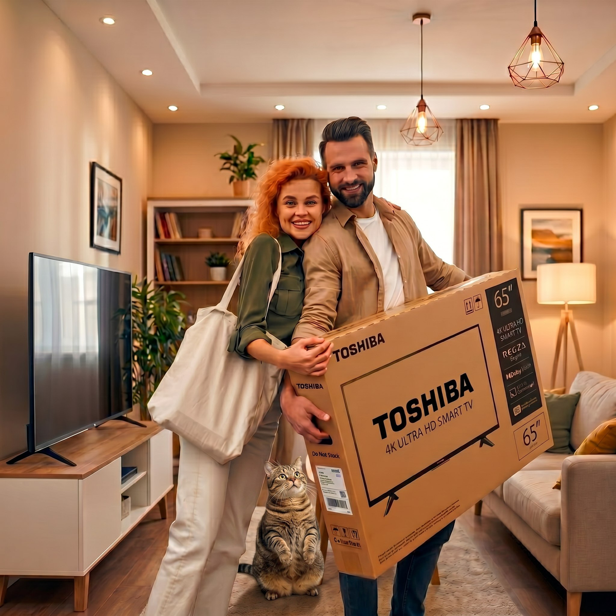 Покупке рады не только люди, но и кое-кто еще. И для него самое ценное в этой покупке - коробка!))