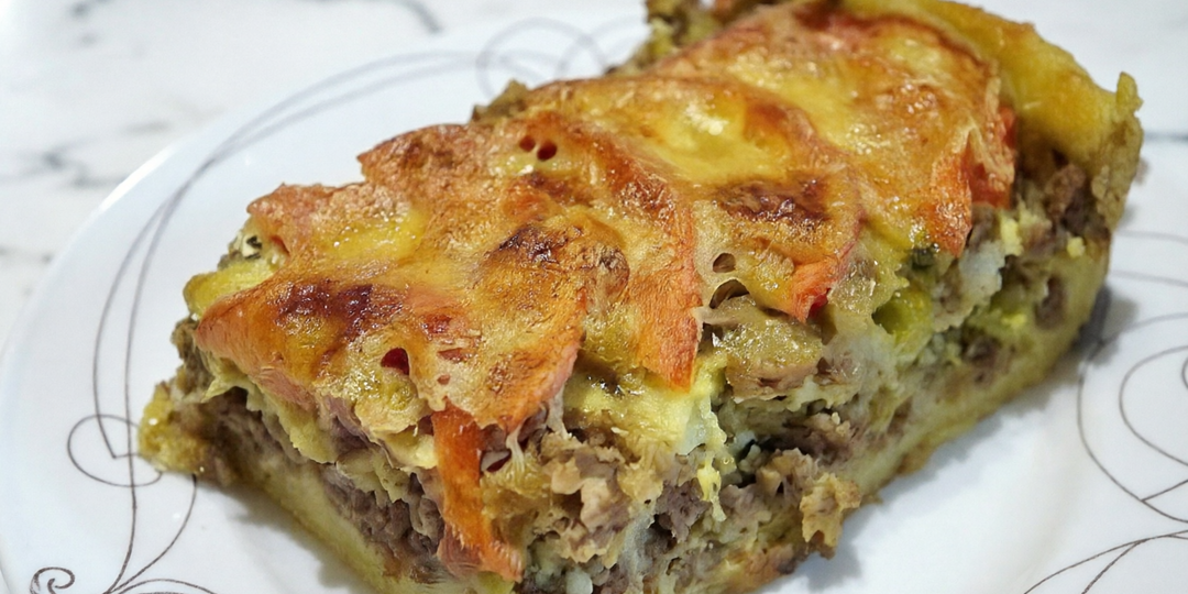 🥧 Открытый мясной пирог из картофельного теста: ПП-версия, 185 ккал на порцию (сытный, нежный, без лишнего жира)