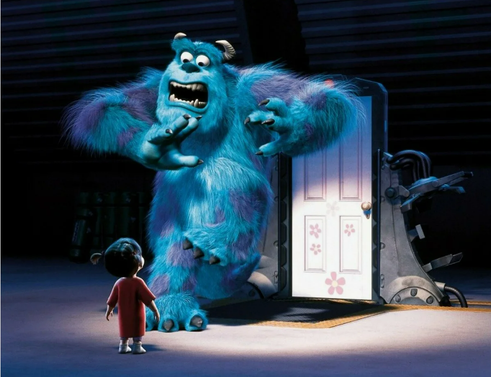 Кадр из мультфильма «Корпорация монстров», созданный Pixar Animation Studios для Walt Disney Pictures в 2001 г.