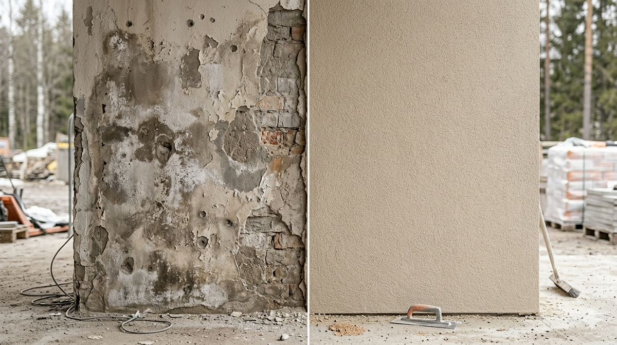 В 2026 году выбор штукатурки для фасада — это уже не просто «что подешевле и покрасивее». Люди всё чаще понимают: неправильный материал приводит к трещинам, сырости и переделкам через пару сезонов. Давай разберём самые частые ошибки и как их обойти, чтобы твой дом стоял тёплым и красивым надолго.
Первая ошибка — игнорировать климат и температуру работ. Многие берут смесь, не проверяя диапазон нанесения. Ниже +5 °C обычные составы не набирают прочность: влага внутри, микротрещины, потом отслоения. В нашем переменчивом климате это особенно актуально. Выбирай материал, который держит форму при перепадах и морозах. Спадар как раз такая: морозостойкая, и наносится комфортно даже в прохладную погоду — схватывается равномерно, без сюрпризов.
Вторая — гнаться за экономией и брать дешёвые варианты. Низкая паропроницаемость, высокое водопоглощение — и вот уже влага заперта в стенах, плесень, «мостики холода». Дом кажется тёплым только на словах. Качественная штукатурка должна выпускать пар наружу и защищать от дождя. Спадар паропроницаемая и гидрофобная одновременно: стены дышат, тепло остаётся внутри, а фасад не мокнет.
Третья — не учитывать сложность системы. Многие берут штукатурку, которая требует грунтовки, сетки, допслоёв. Пропустишь этап — и адгезия слабая, пустоты, теплопотери. Спадар наносится прямо на очищенное основание без обязательных «пирогов». В два слоя — и готово. Реально экономит время и нервы, снижает риск ошибок.
Четвёртая — забывать про окна и другие утечки. Фасад идеальный, а тепло уходит через старые рамы — до 30 %. Сначала устрани крупные дыры, потом штукатурь. Тогда вся система работает как надо.
Пятая — выбирать материал без мыслей о мастерах. Сложные составы требуют профи, иначе неровности, трещины. Спадар прощает мелкие огрехи: лёгкая, пластичная, ложится ровно даже машинно или вручную.
Если хочешь разобрать твой случай — какое основание, климат, бюджет — пиши в директ. Посчитаем расход Спадар, подскажем, как избежать типичных ошибок, покажем реаль