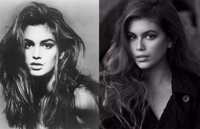 Синди Кроуфорд (слева на фото) и её дочь (справа на фото).