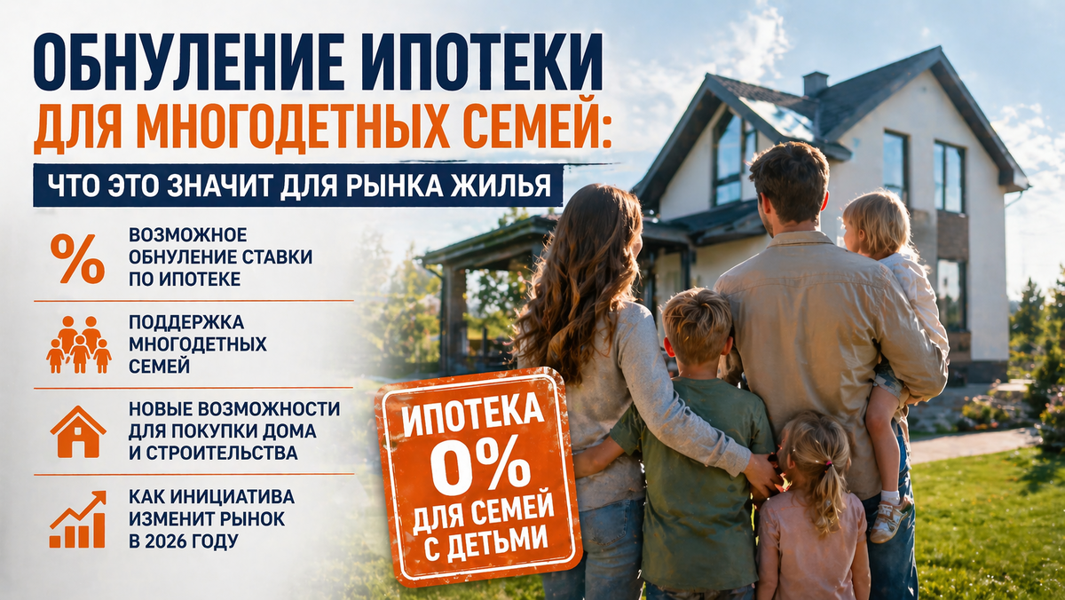 В Госдуме предложили сделать ипотеку для многодетных без процентов 