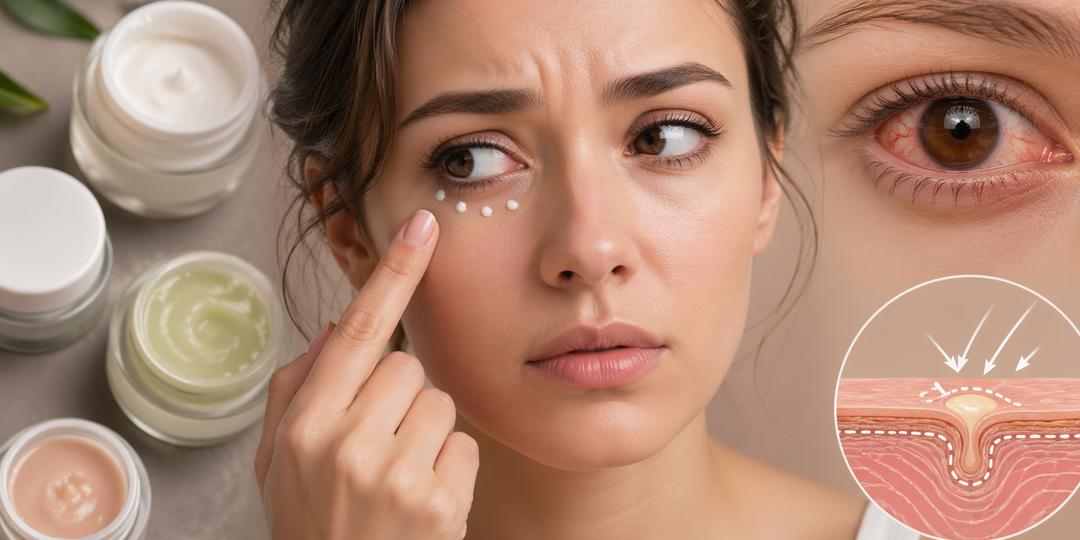 У меня щипало глаза от кремов для век. Вот как я это исправила