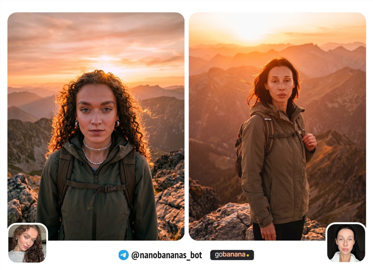 Горы, золотой час