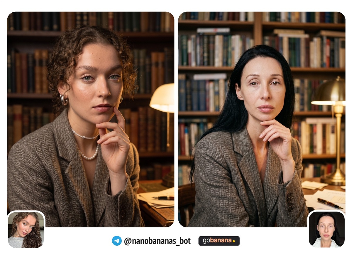 Академический портрет с книжными полками