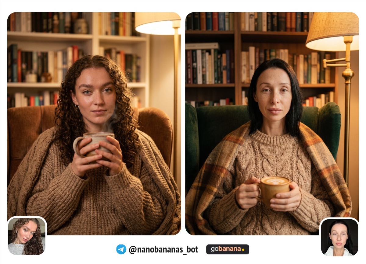 Уютный домашний портрет