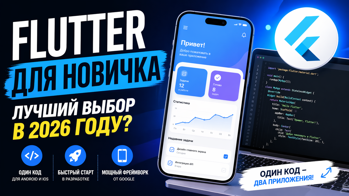 Почему Flutter — лучший выбор для новичка в 2026 году