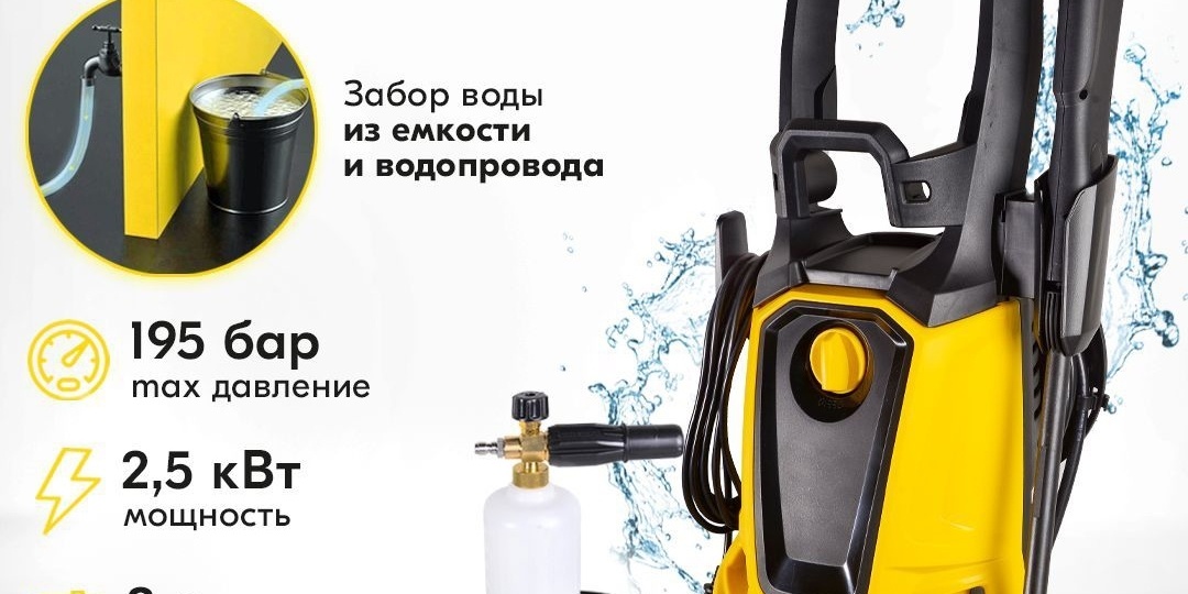 Мощная мойка Huter W‑4‑2500 PRO — чистота без усилий!