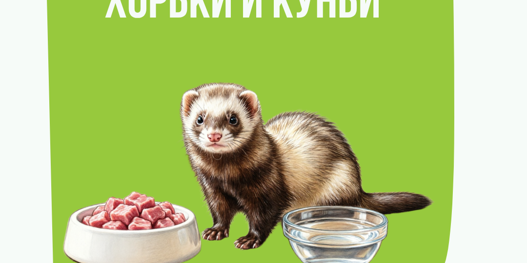 🦝 Хорьки, куницы и их дикие сородичи: как кормить хищника, который живёт у вас дома