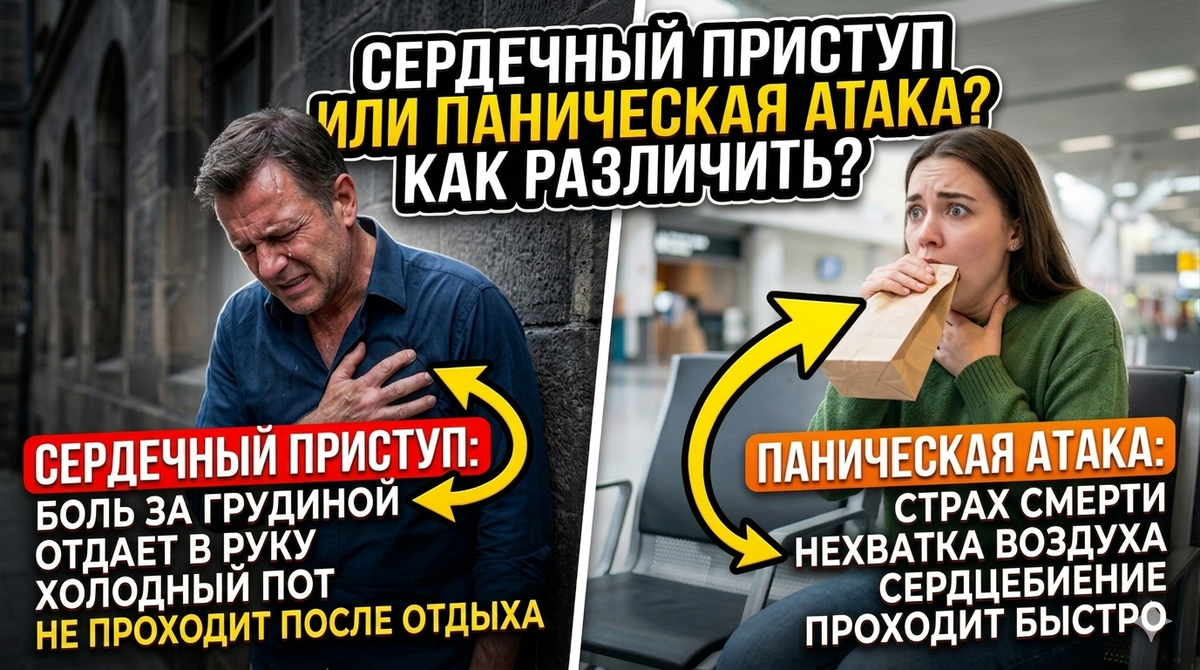 Сердечный приступ или паническая атака | Психокалипсис