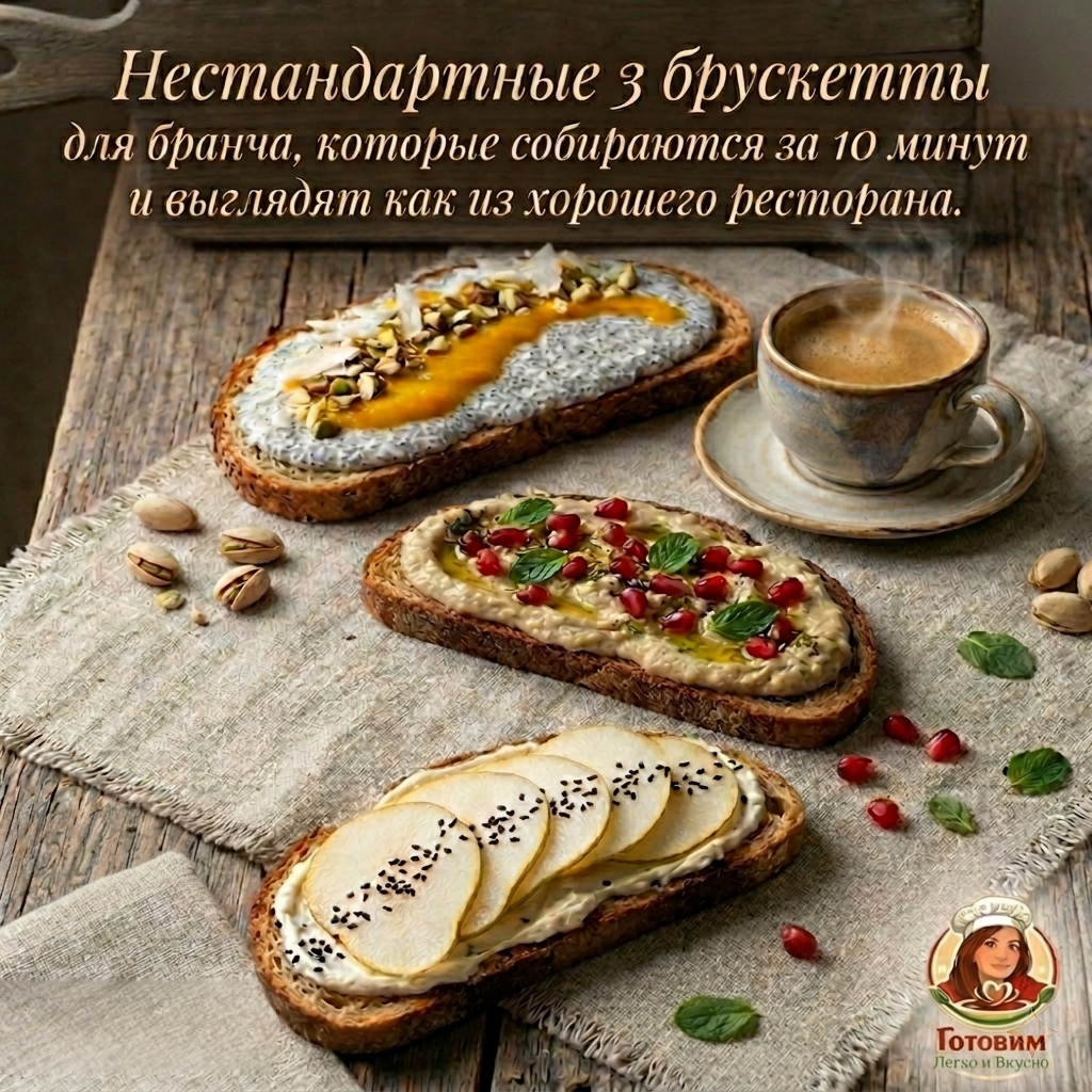 3 ресторанные брускетты, которые я собираю дома за 10 минут