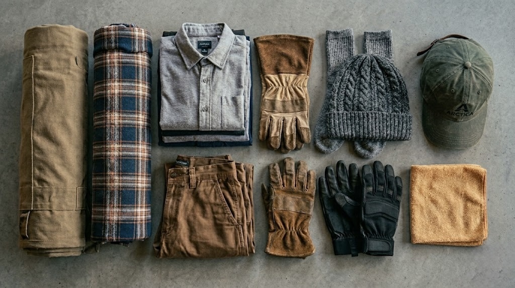 Пример вида одежды, собранной для вахты летом