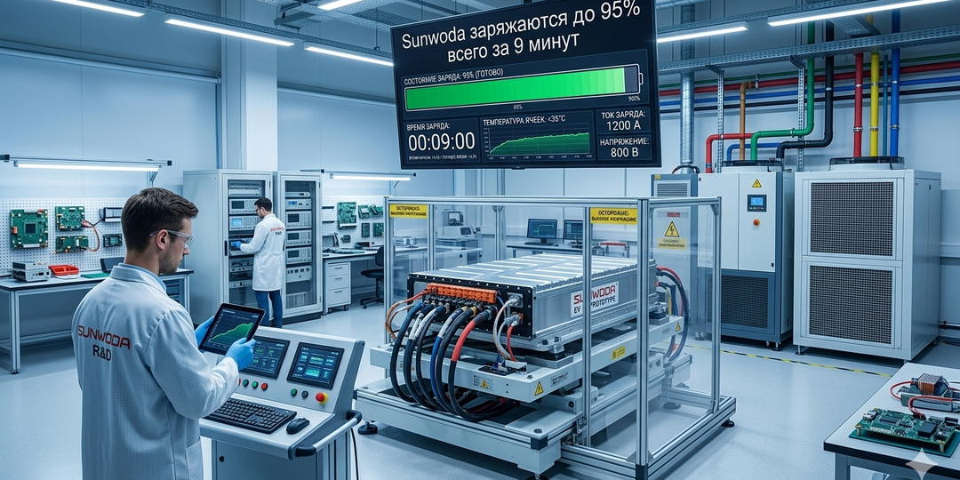 Аккумуляторы Sunwoda заряжаются до 95% всего за 9 минут